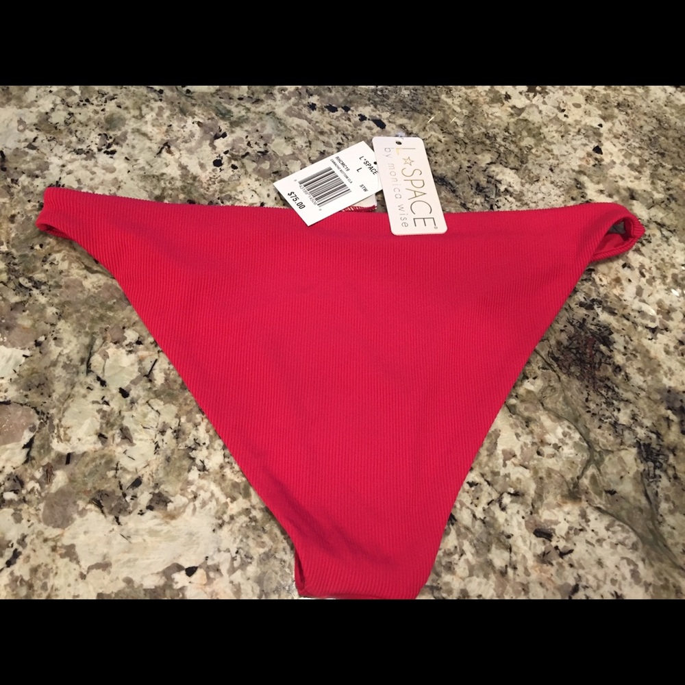 NWT-L*Space Ribbed Camacho Bikini Bottom Large - Picture 2 of 3